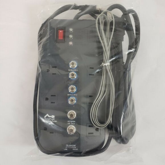 NEW!! TII Network Tech HNP6-X-T-S Home Network Theater Surge Protector OPEN BOX - Picture 8 of 8